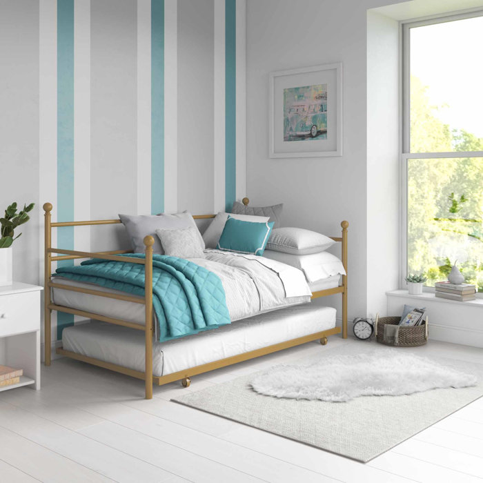 Mack & Milo™ Senter Twin Stainless Steel Daybed with Trundle & Reviews